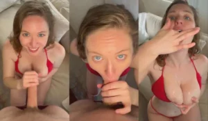 Eat Pray Dong Gives BJ While In Her Red Bikini - MyPornerLeak