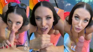 Angela White Blows A Cock By The Pool - MyPornerLeak