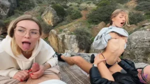 Lis Evans & SpiriteMoon Enjoy Two Cocks On The Beach - MyPornerLeak