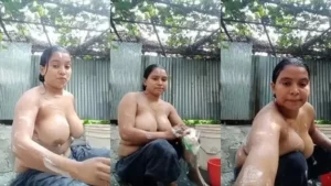 Outdoor Bhabhi Bathing Naked Video Watch – Indian porn video - MyPornerLeak