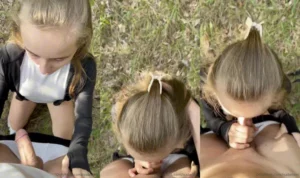 Isabelxm Enjoys An Outdoor Blowjob - MyPornerLeak Leak