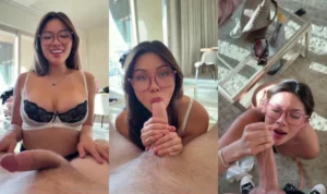 Jezzi.Xo Gives Messy Head With Her Glasses On - MyPornerLeak