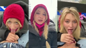 Lena Polanski NEW PPV Sucking The Cum Out In The Cable Car - MyPornerLeak