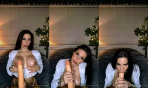 Veronika Vengeance Teases & Blows A Big Dildo - MyPornerLeak Leak