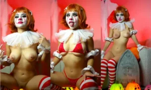 Cashbxnny Shows Her Body In Pennywise Costume - MyPornerLeak