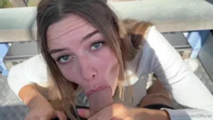 Hope Heaven Gives A Blowjob In The Cable Car - MyPornerLeak Leak