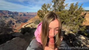 MyLeloo – Cute Blonde Strokes A Big Dick At Grand Canyon - MyPornerLeak Leak