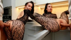 Stepson Catches His MILF Stepmom In A Sexy Outfit And Fucks Her In All Holes - MyPornerLeak