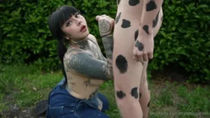 TriplexCeleste Milks Her Man In Cow Costume - MyPornerLeak